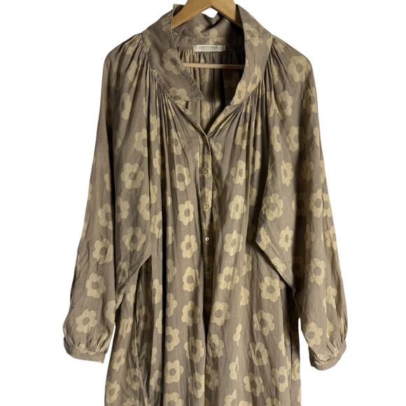 Christy Dawn The Rumi Mocha Daisy Beige Block Floral Print Maxi Dress Size XL - Picture 6 of 16